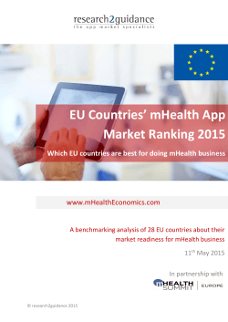 EU Countries` mHealth App Market Ranking 2015