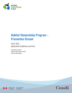 Habitat Stewardship Program â Prevention Stream
