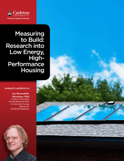 Measuring to Build: Research into Low Energy, High