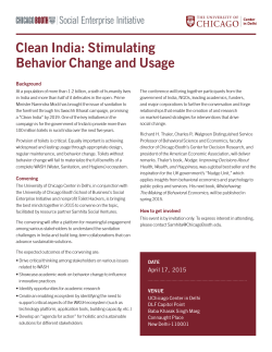 Clean India: Stimulating Behavior Change and Usage