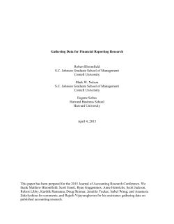 Gathering Data for Financial Reporting Research