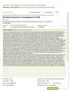 Beneficial bacteria in management of HLB