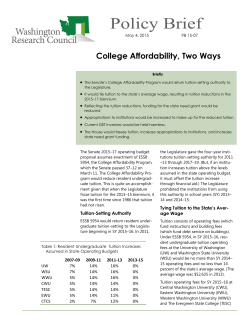 College Affordability, Two Ways