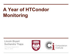 A Year of HTCondor Monitoring