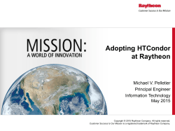 Adopting HTCondor at Raytheon