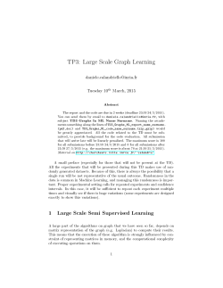 TP3: Large Scale Graph Learning