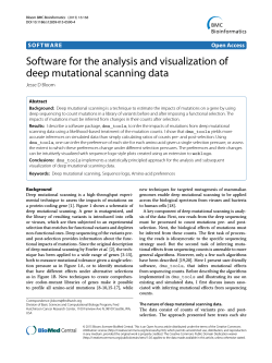 Software for the analysis and visualization of deep mutational