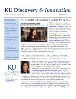 KU Discovery & Innovation - Research at the University of Kansas