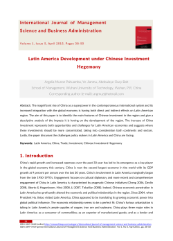 Latin America Development under Chinese