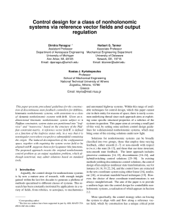 Control design for a class of nonholonomic systems via reference