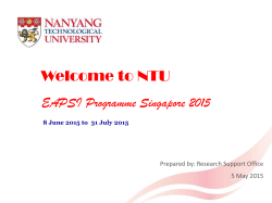 NTU slides - Research - Nanyang Technological University