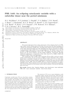PHL 1445: An eclipsing cataclysmic variable with a substellar donor