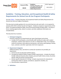 Guideline -â Training, Education, and