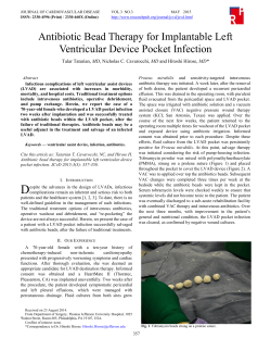Antibiotic Bead Therapy for Implantable Left Ventricular Device