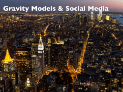 Gravity Models & Social Media
