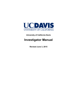 HRP-103 - INVESTIGATOR MANUAL - Office of Research