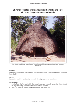 Chimney Flue for Ume Kbubu (Traditional Round Hut) of Timor