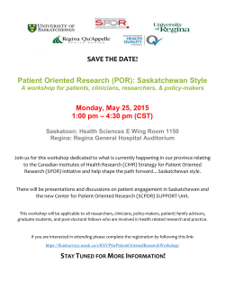 See the Event Poster - University of Saskatchewan Research