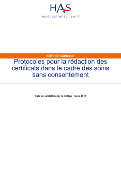 Protocoles pour la rÃ©daction des certificats dans le cadre des