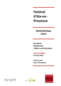 Draft Programme of the Symposium Culture and Education