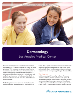Dermatology - Kaiser Southern California Residency / Fellowship