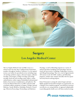 Surgery - Kaiser Southern California Residency / Fellowship Programs