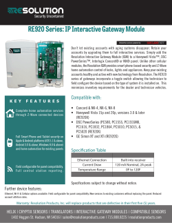 RE920 Series: IP Interactive Gateway Module