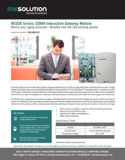 RE928 Series: CDMA Interactive Gateway Module