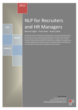 NLP for Recruiters and HR Managers