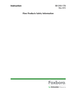 [MI 019-179] Flow Products Safety Information