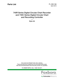 [PL 009-166] 740R Series Digital Circular Chart Recorder