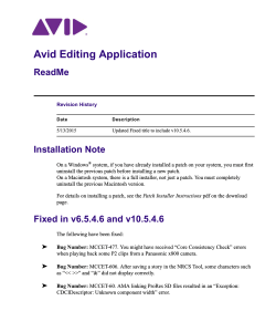 Avid Editing Application
