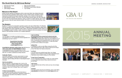Who Should Attend the GBA Annual Meeting?