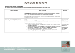 Ideas for teachers