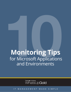 10 Monitoring Tips For Microsoft Applications and