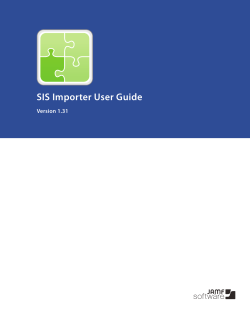 SIS Importer User Guide v1.31