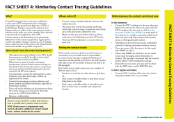 Kimberley Contact Tracing Guidelines