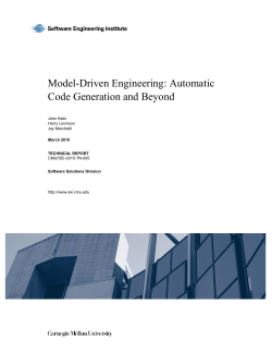 Model-Driven Engineering: Automatic Code