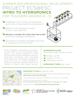 Flyer - Introduction To Hydroponics-20150421