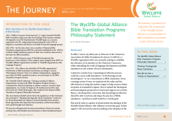april 2015 - Wycliffe Global Alliance