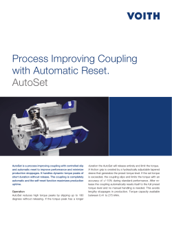 Process Improving Coupling with Automatic Reset. AutoSet