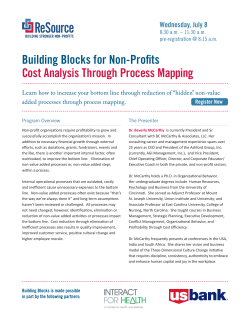 Cost Analysis Through Process Mapping Building Blocks for Non