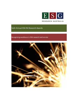 ESG Australia - Responsible Investment Association Australasia