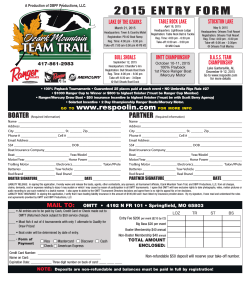 2015 ENTRY FORM