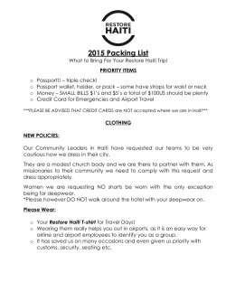 2015 Packing List