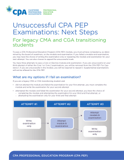 Unsuccessful CPA PEP Examinations: Next Steps