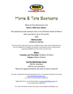 Moms & Tots Bootcamp is for Mom`s AND their babies! This