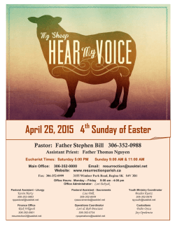 April 26, 2015 4 Sunday of Easter