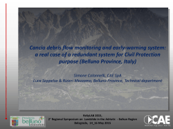 Cancia debris flow monitoring and early warning