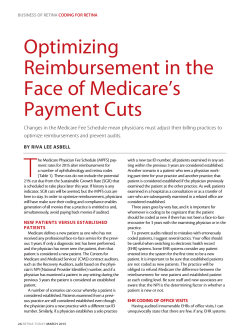 Optimizing Reimbursement in the Face of Medicare`s